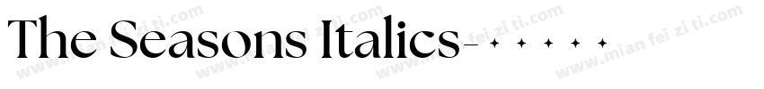 The Seasons Italics字体转换